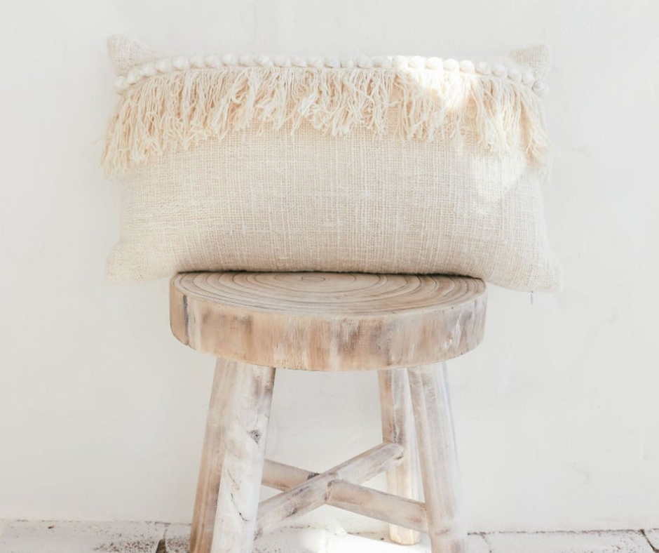 Amelia Shell Embellished Lumbar Cushion Cover