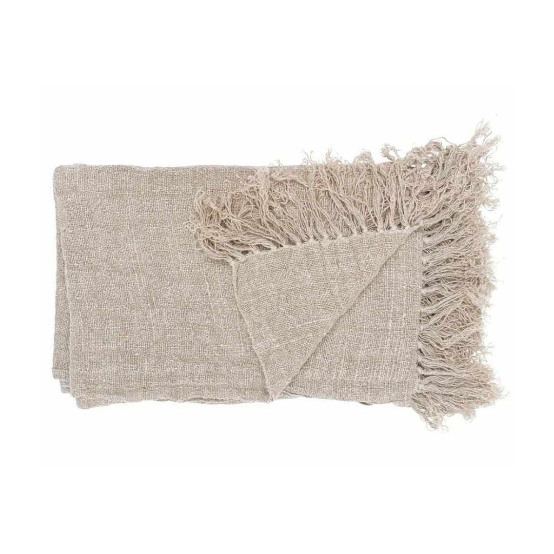 Bedouin Oversized Linen Throw – Natural
