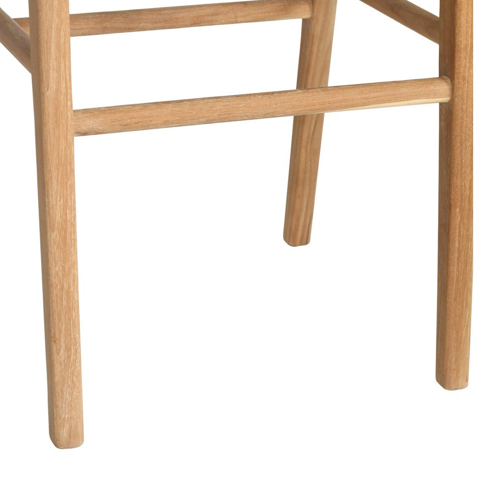Wooden stool base on a white background