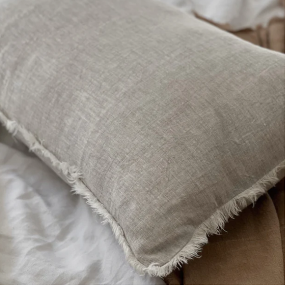 Sun Republic Flax Linen Lumbar Cushion Cover