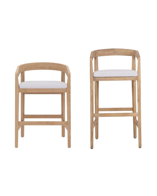 Kirra Teak Counter/Bar Stool with Sunbrella