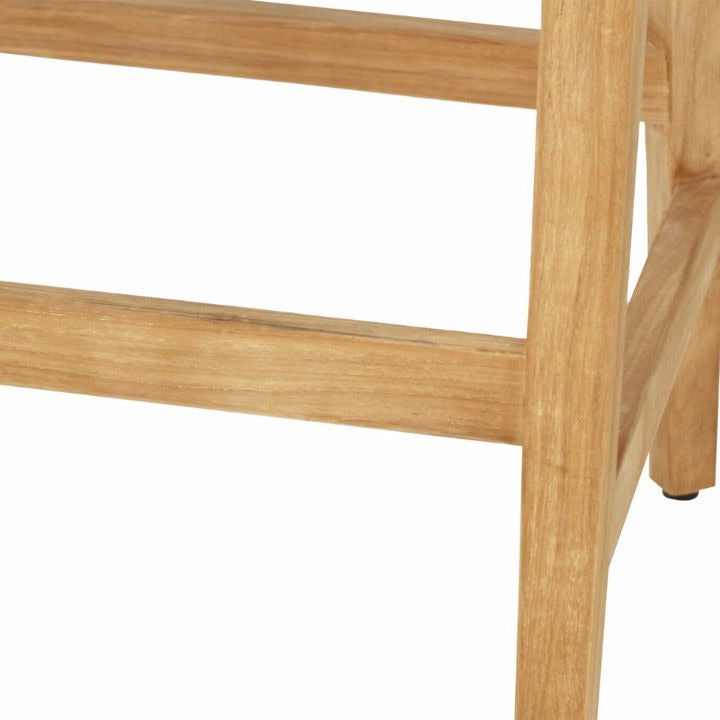 Wooden side table on a white background