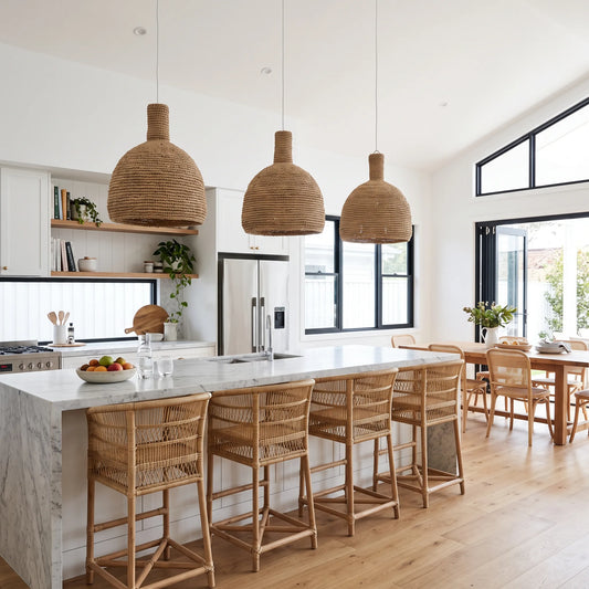 Sahwah Oversized Raffia Pendant Light Shade | Natural