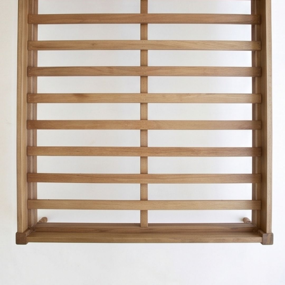 Cayman Cedar & Rattan Bed Frame - Weathered Oak