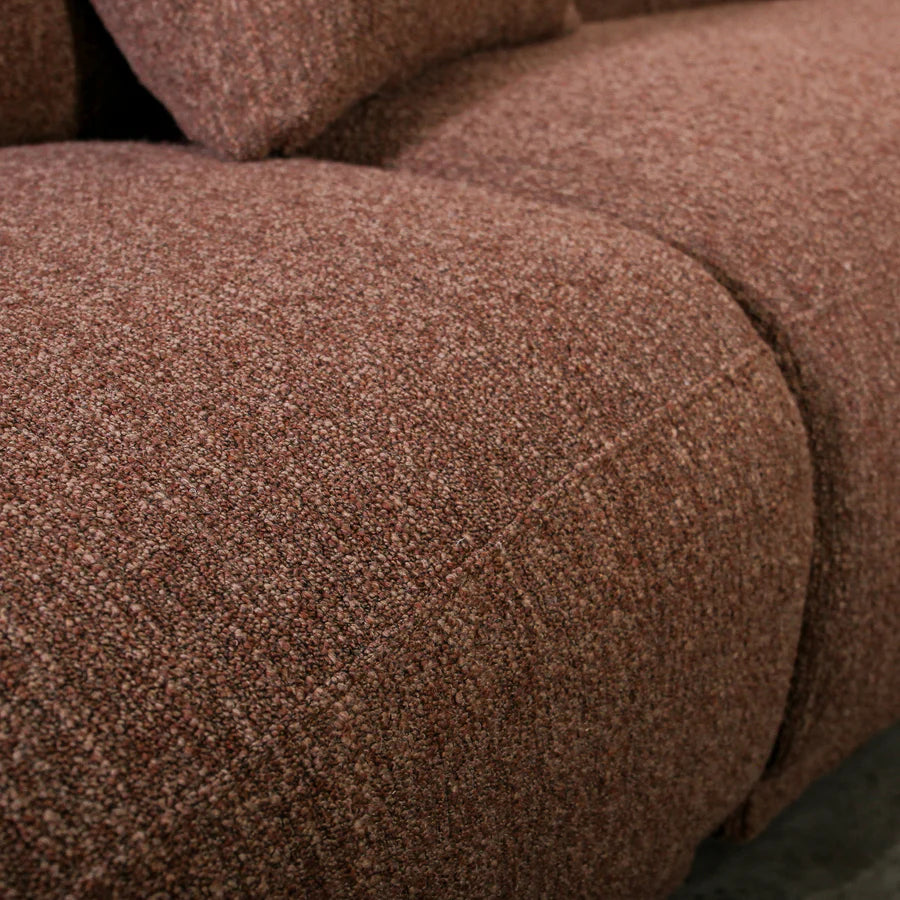 Close-up of a brown textured fabric surface