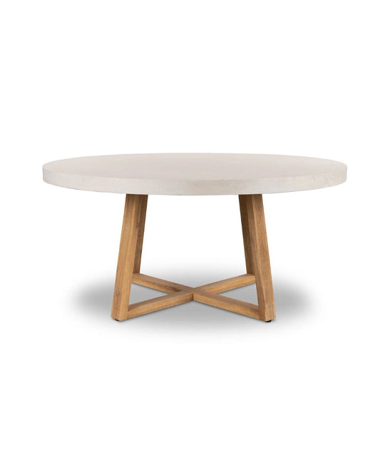 Amalfi Beech Stone 160cm Round Dining Table Elkstone
