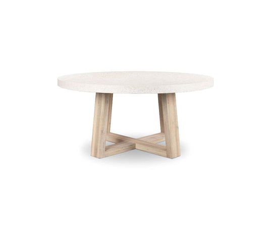 Amalfi Terrazzo Stone 160cm Round Dining Table (Wide Leg) Elkstone