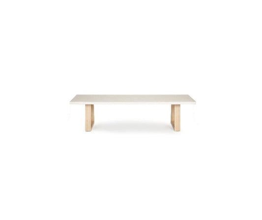 Amalfi Terrazzo Stone Bench Seat (Wide Leg) Elkstone