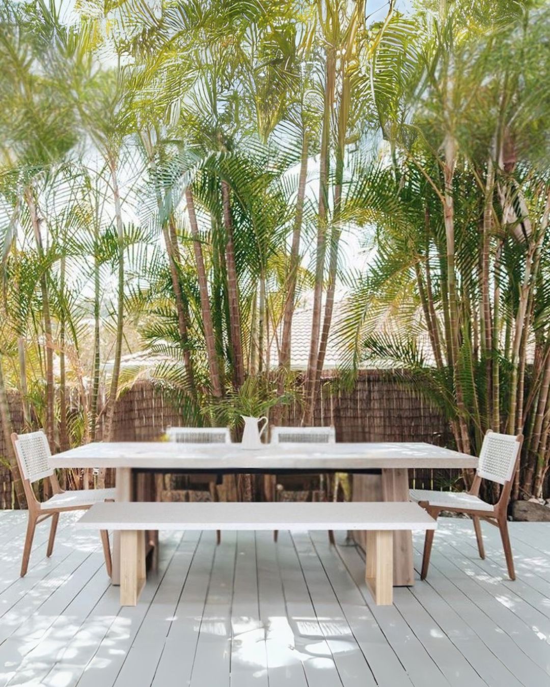 Amalfi Terrazzo Stone Bench Seat – Handcrafted Elegance – SUN REPUBLIC