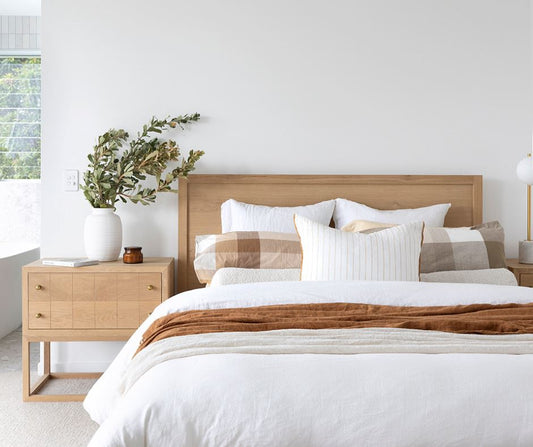 American Oak Bedside Table/Nightstand - Freya Sun Republic