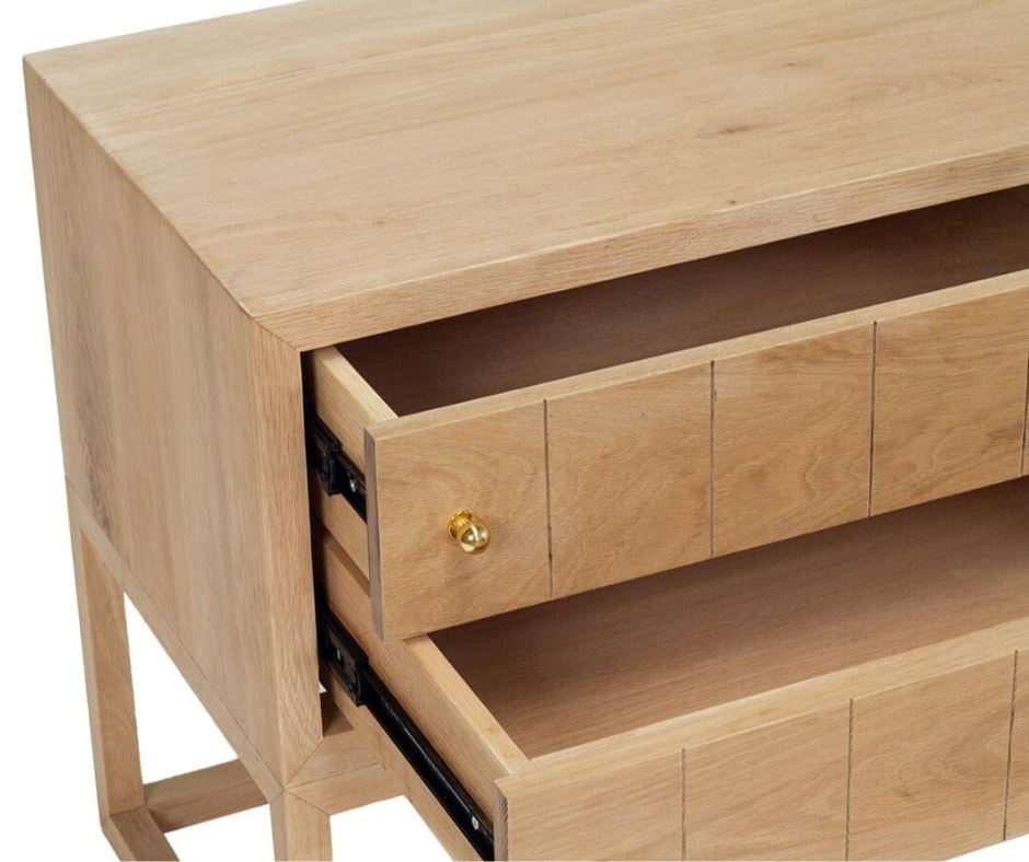 American Oak Bedside Table/Nightstand - Freya Sun Republic