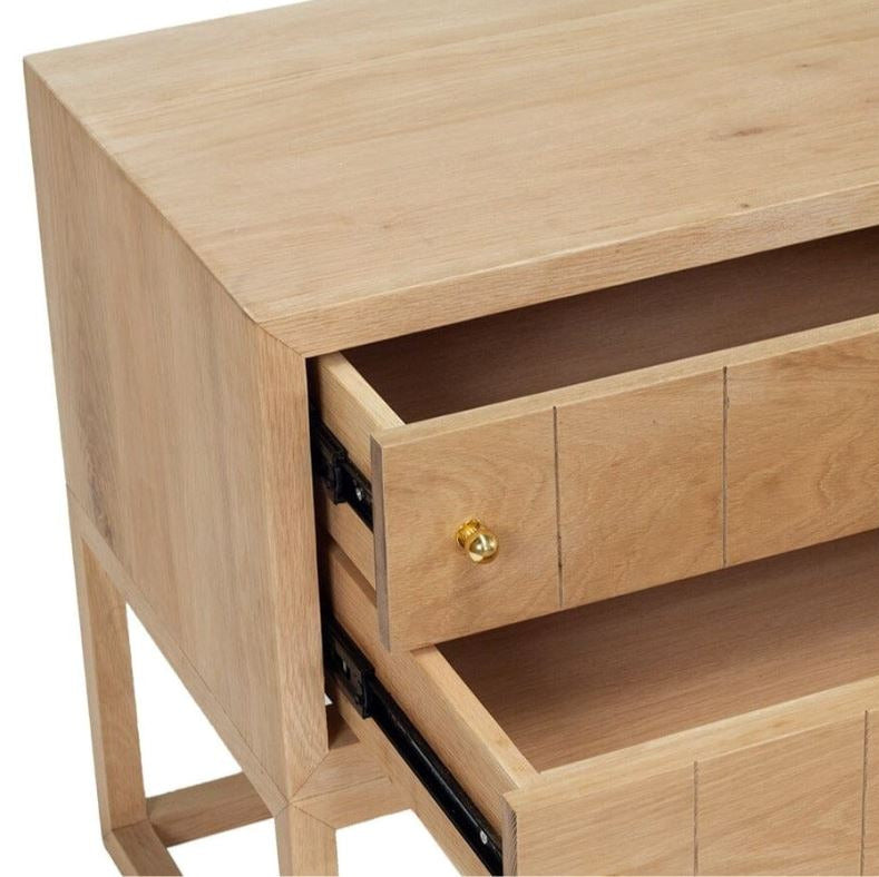 American Oak Bedside Table/Nightstand - Freya Sun Republic