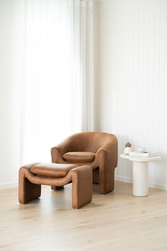 Amery Armchair – Cognac Leather Sun Republic