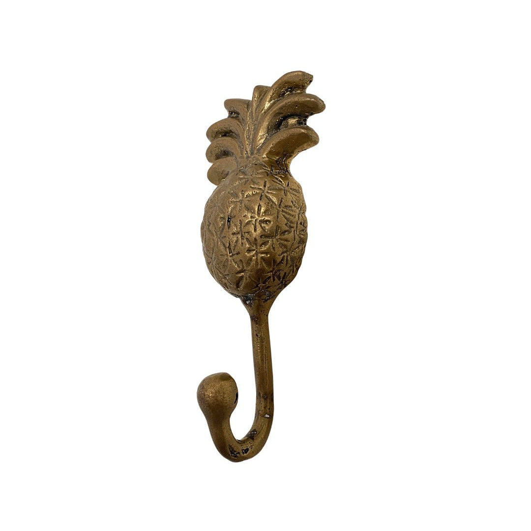 Anitque Gold Brass Large Pineapple Hook Sun Republic