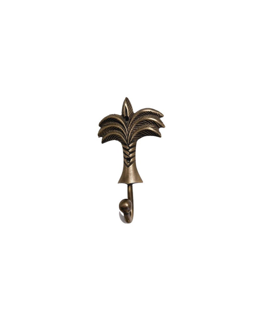 Antique Brass Palm Tree Wall Hook - Small Sun Republic