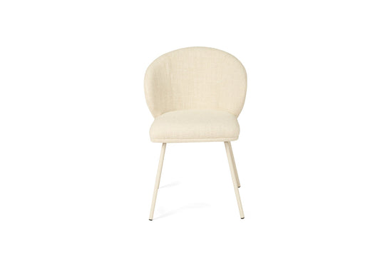 Aster Dining Chairs - Natural Upholstery with White Legs Sun Republic