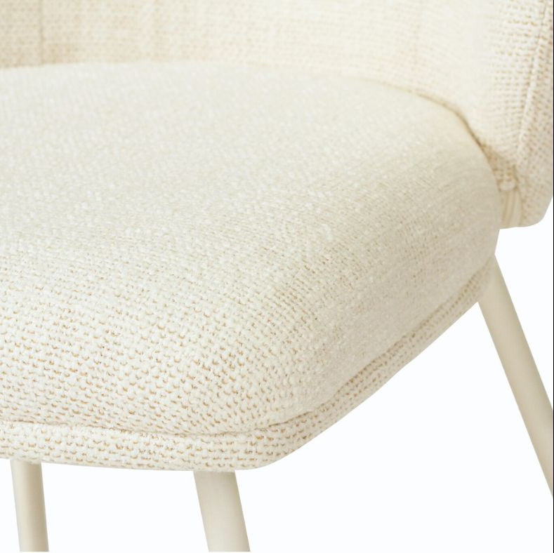 Aster Dining Chairs - Natural Upholstery with White Legs Sun Republic