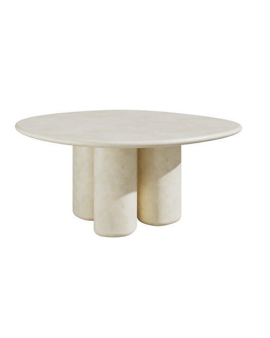 Athena Outdoor Organic Round Dining Table - Off White | COMING SOON Sun Republic