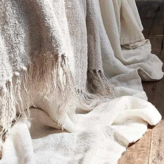 Bedouin Oversized Linen Throw - Natural Sun Republic