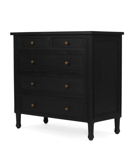 Black Cayman 5 Drawers Dresser Sun Republic