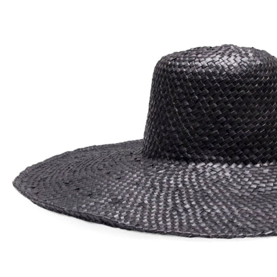 Black Palm Leaf Sun Hat - Sophia Sun Republic
