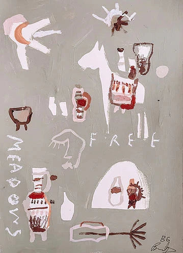 Bonnie Gray Limited Edition Print – 'IN THE MEADOWS DANCE FREE' Bonnie Gray