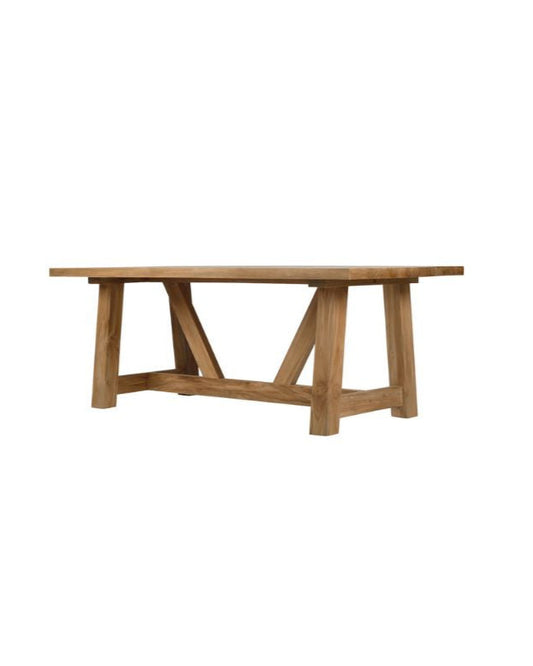 Bunbury Teak Modern Farmhouse Dining Table Sun Republic