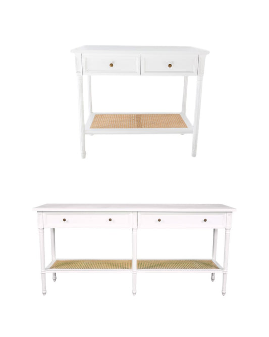 Cayman Console Table - White (Available in 2 Sizes) Sun Republic