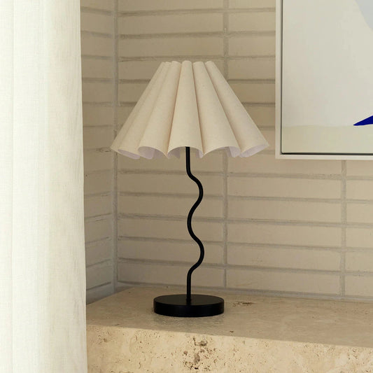 Cora Table Lamp Black/Natural Sun Republic