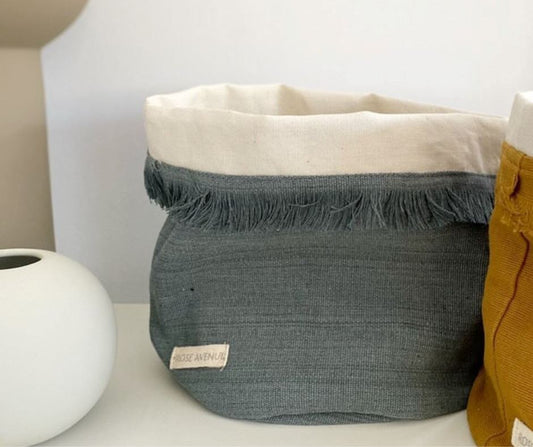 Cotton Storage Basket Pouch - Sage Sun Republic