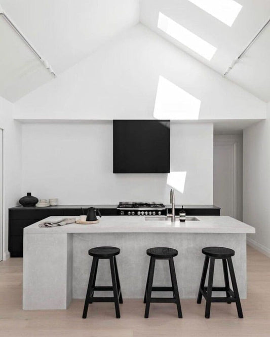 Counter/Bar Black Round Stool - Zana Inartisan