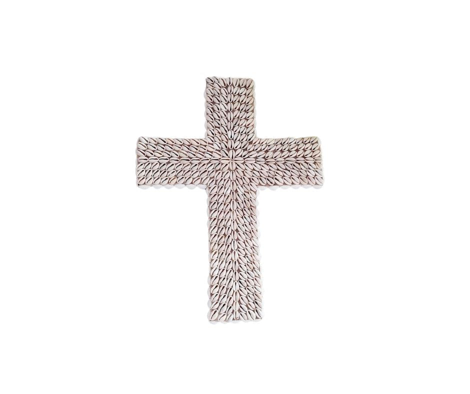 Cowrie Shell Adorned Cross Sun Republic