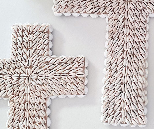 Cowrie Shell Adorned Cross Sun Republic