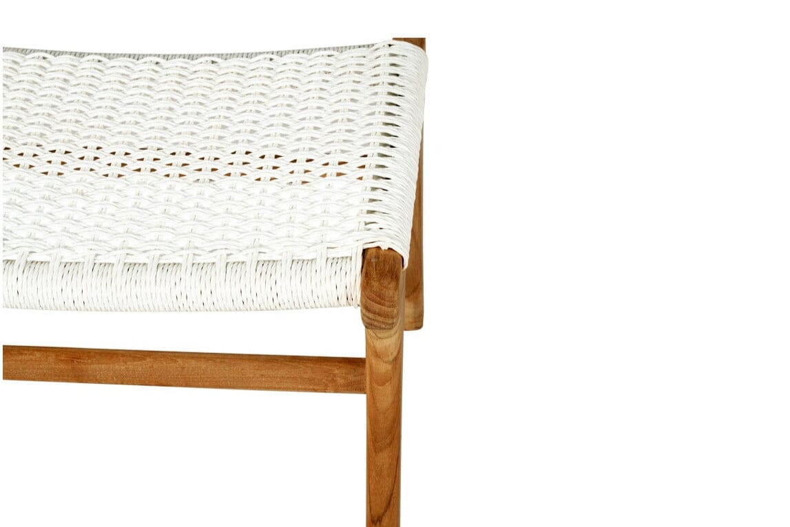 Cumberland Teak Woven Ottoman - White Sun Republic