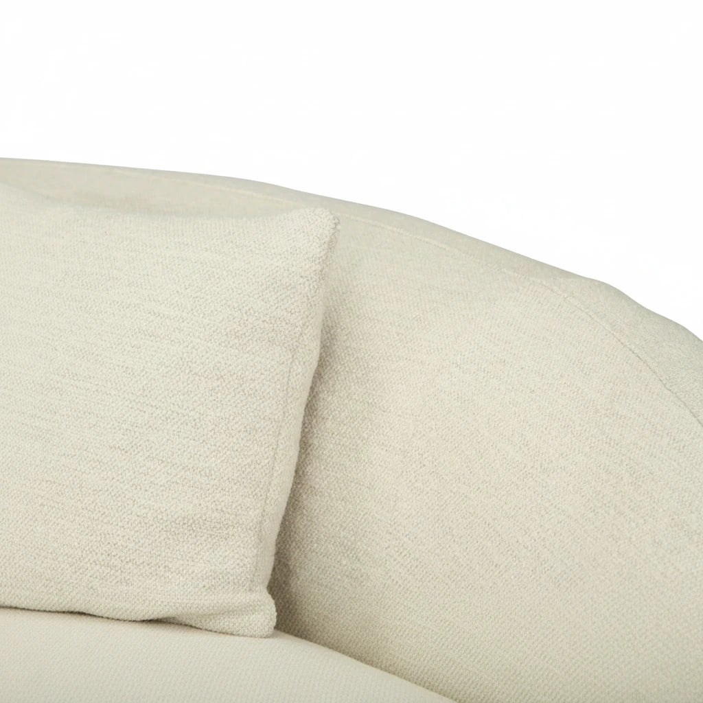 Close-up of a textured linen fabric sofa