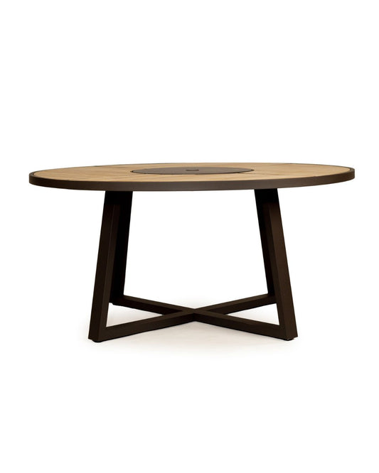 Finn Round Outdoor Dining Table - Asteroid Black Abide