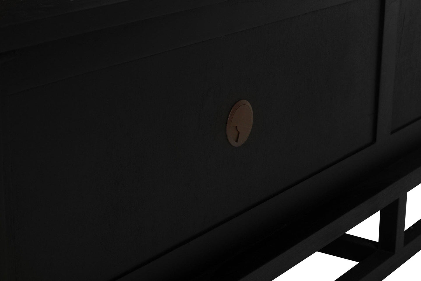 Flynn Teak Entertainment Unit - Black - 200cm & 300cm Sizes Sun Republic