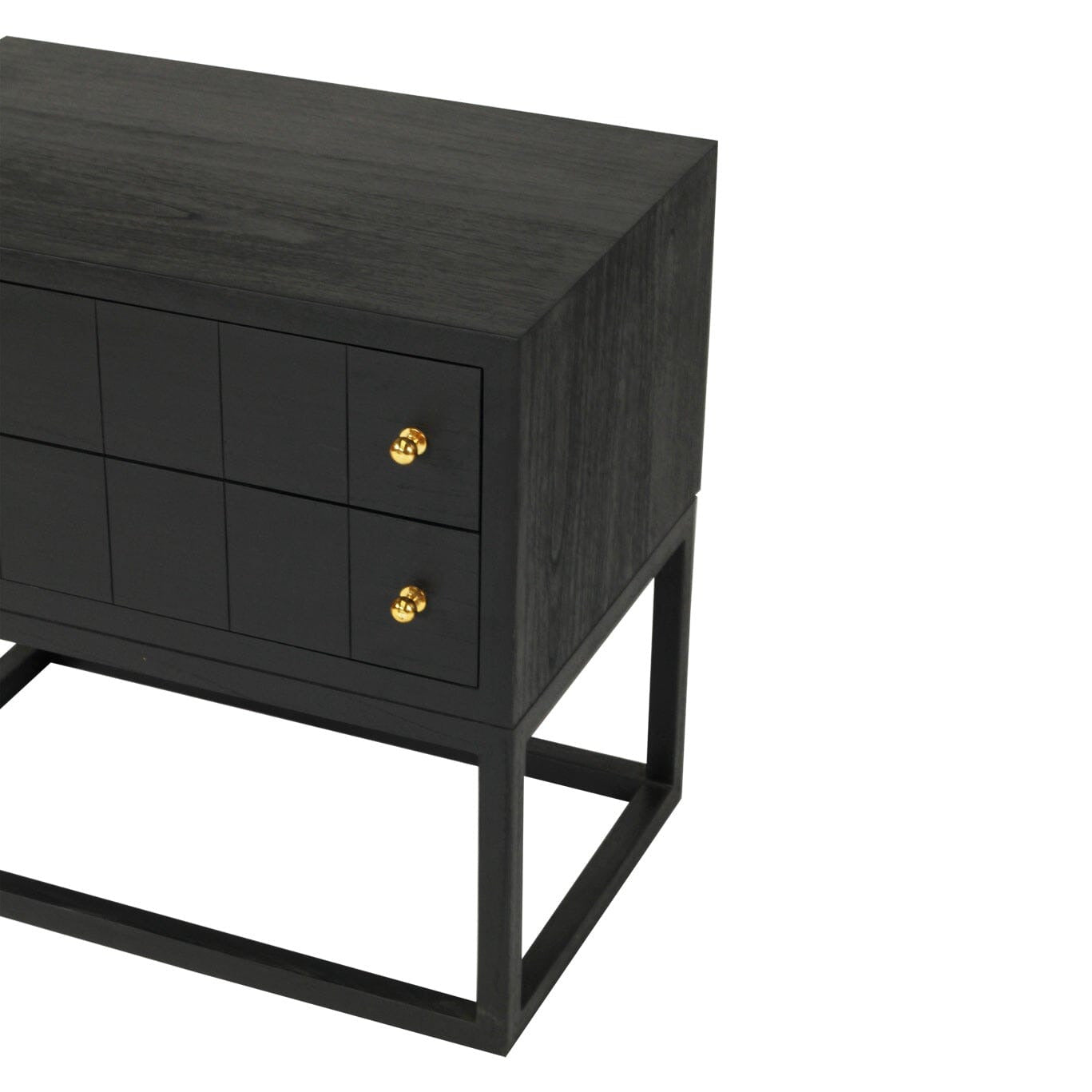 Freya Black Bedside Table Nightstand Sun Republic