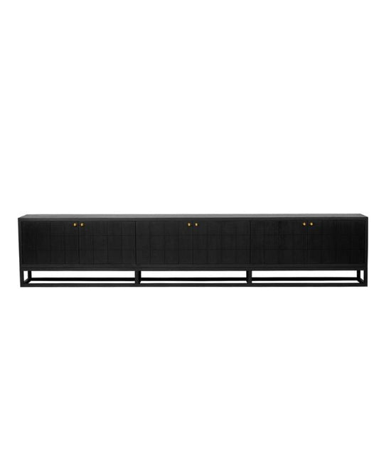 Freya TV Entertainment Unit - Six Door Black Sun Republic