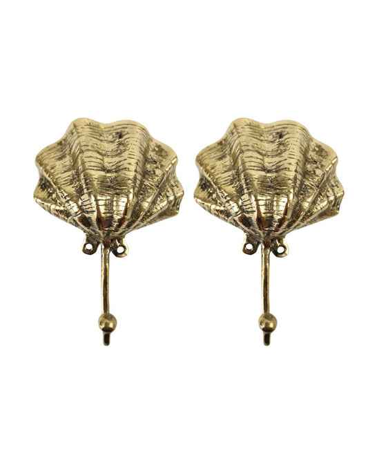 Gold Brass Large Clam Shell Hook Sun Republic