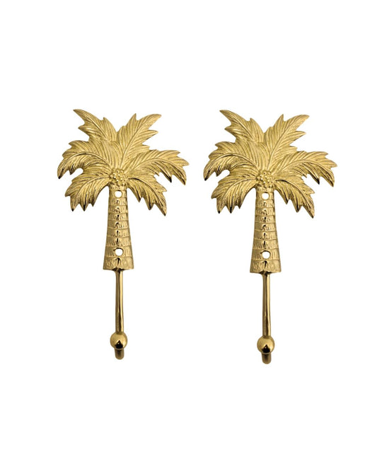 Gold Brass Palm Tree Hook - Large Sun Republic