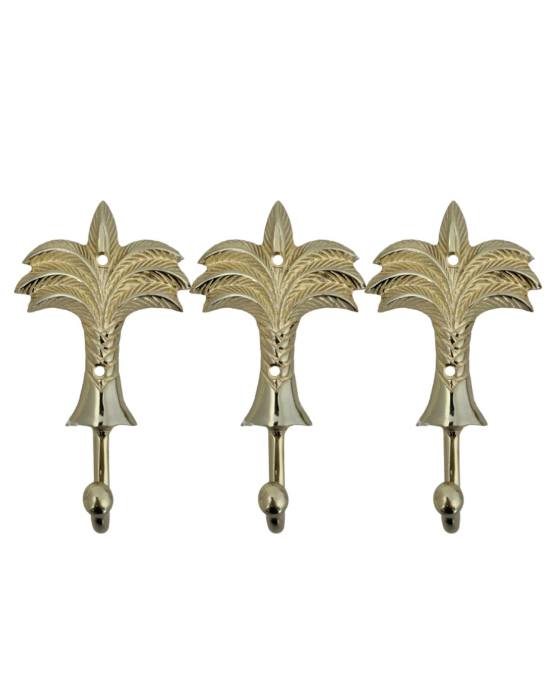 Gold Brass Palm Tree Wall Hook Sun Republic