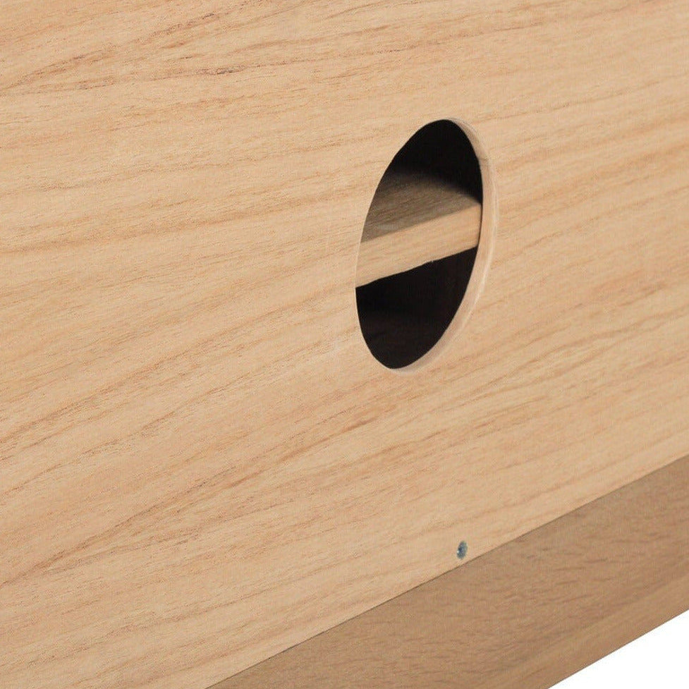Hali American Oak Curved Edge Entertainment Unit - Four Door Sun Republic