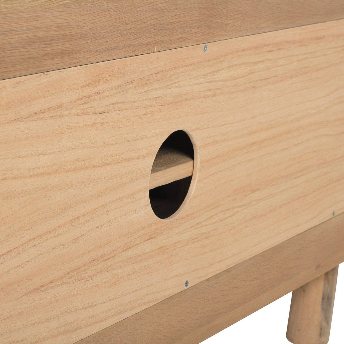 Hali American Oak Curved Edge Entertainment Unit - Six Door Sun Republic