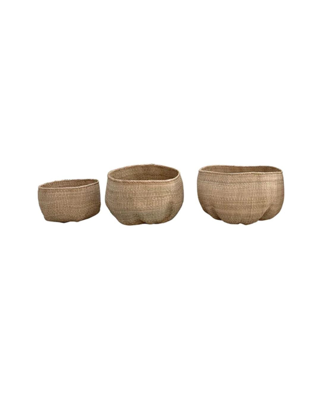 Ilala Wavy African Woven Wonky Baskets Sun Republic