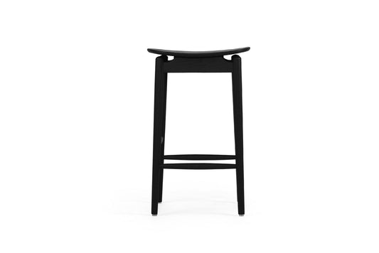 Jansen American Oak Counter/Bar Saddle Stool | Black Sun Republic