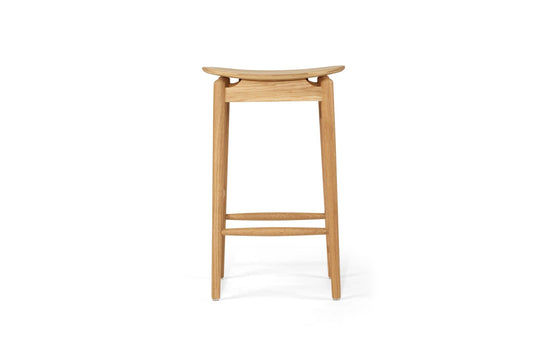 Jansen American Oak Counter/Bar Saddle Stool | Natural Sun Republic