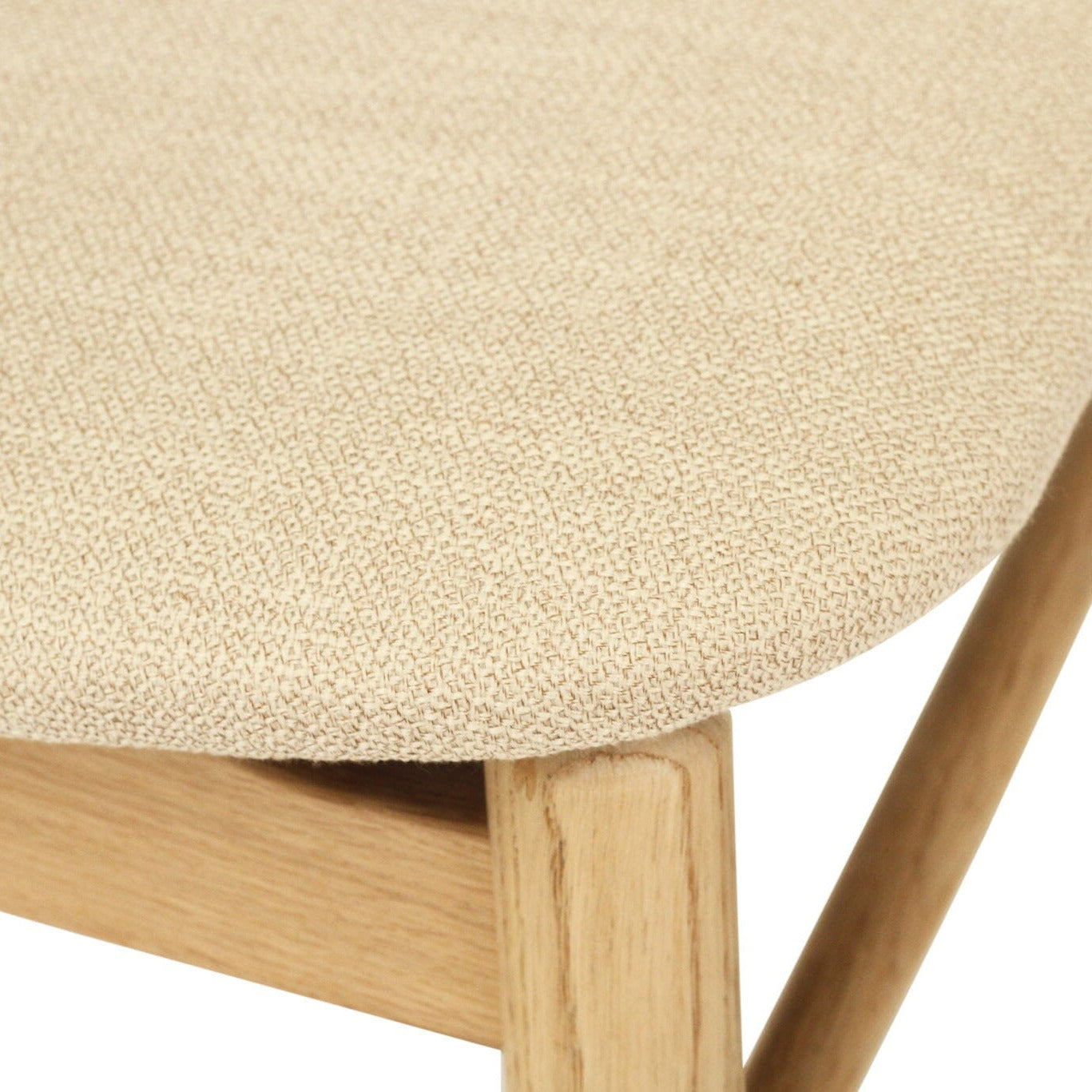 Jansen American Oak Dining Chair | Natural with Linen Seat Sun Republic