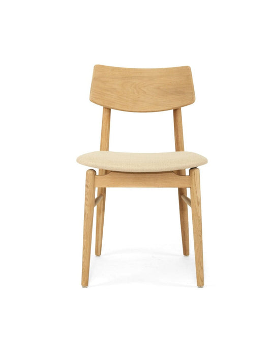 Jansen American Oak Dining Chair | Natural with Linen Seat Sun Republic