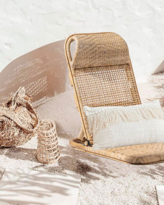 Jase Beach Portable Rattan Beach Chair Sun Republic